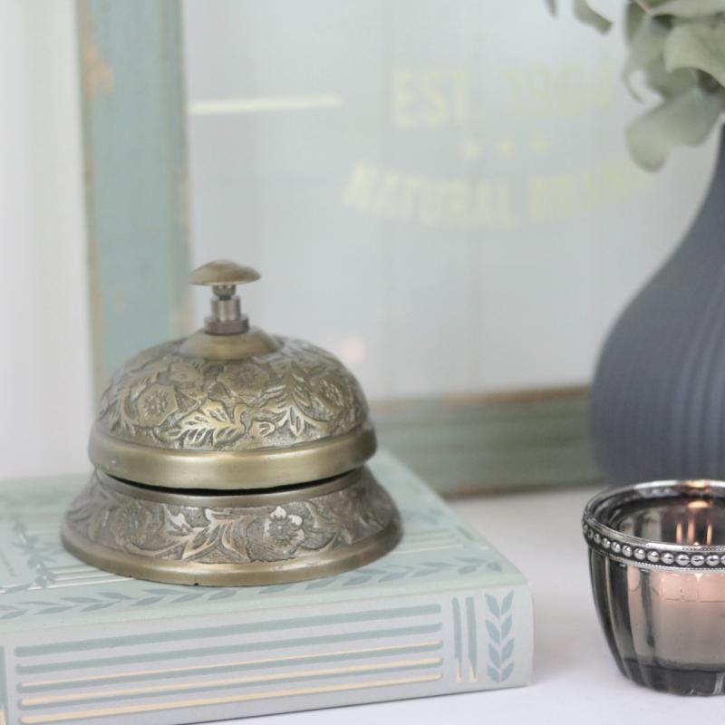 Dekoration Receptionsklocka - antik mässing