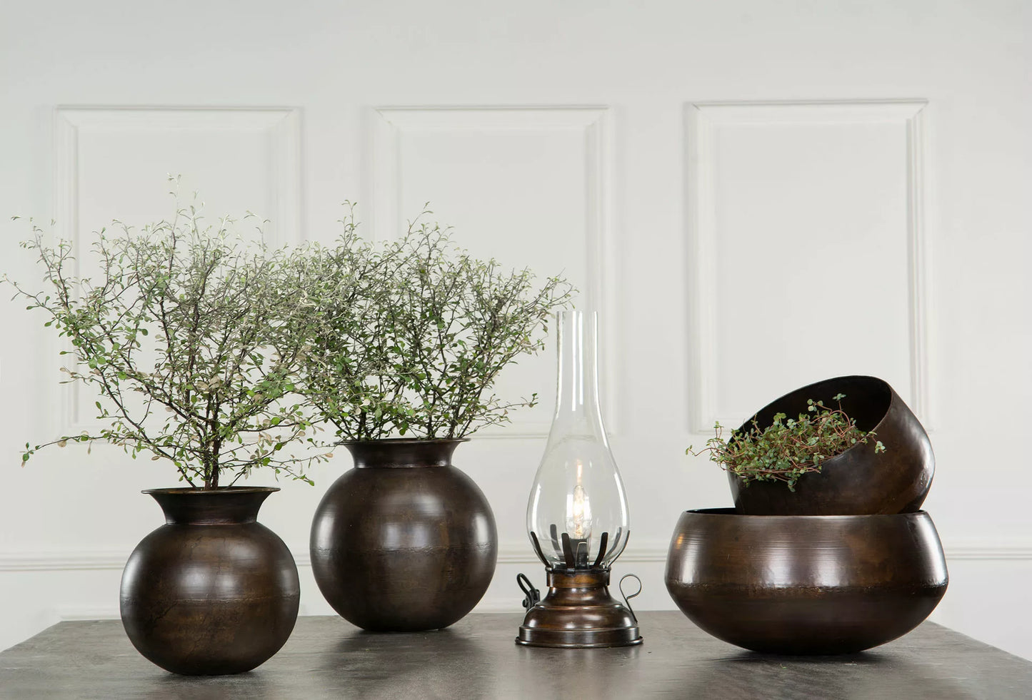 Bordslampa El 42 cm - Antikbrun