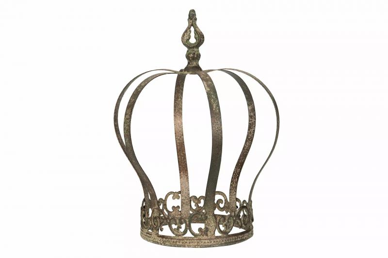 Dekoration Krona Metall Grön 21,5x28,5cm