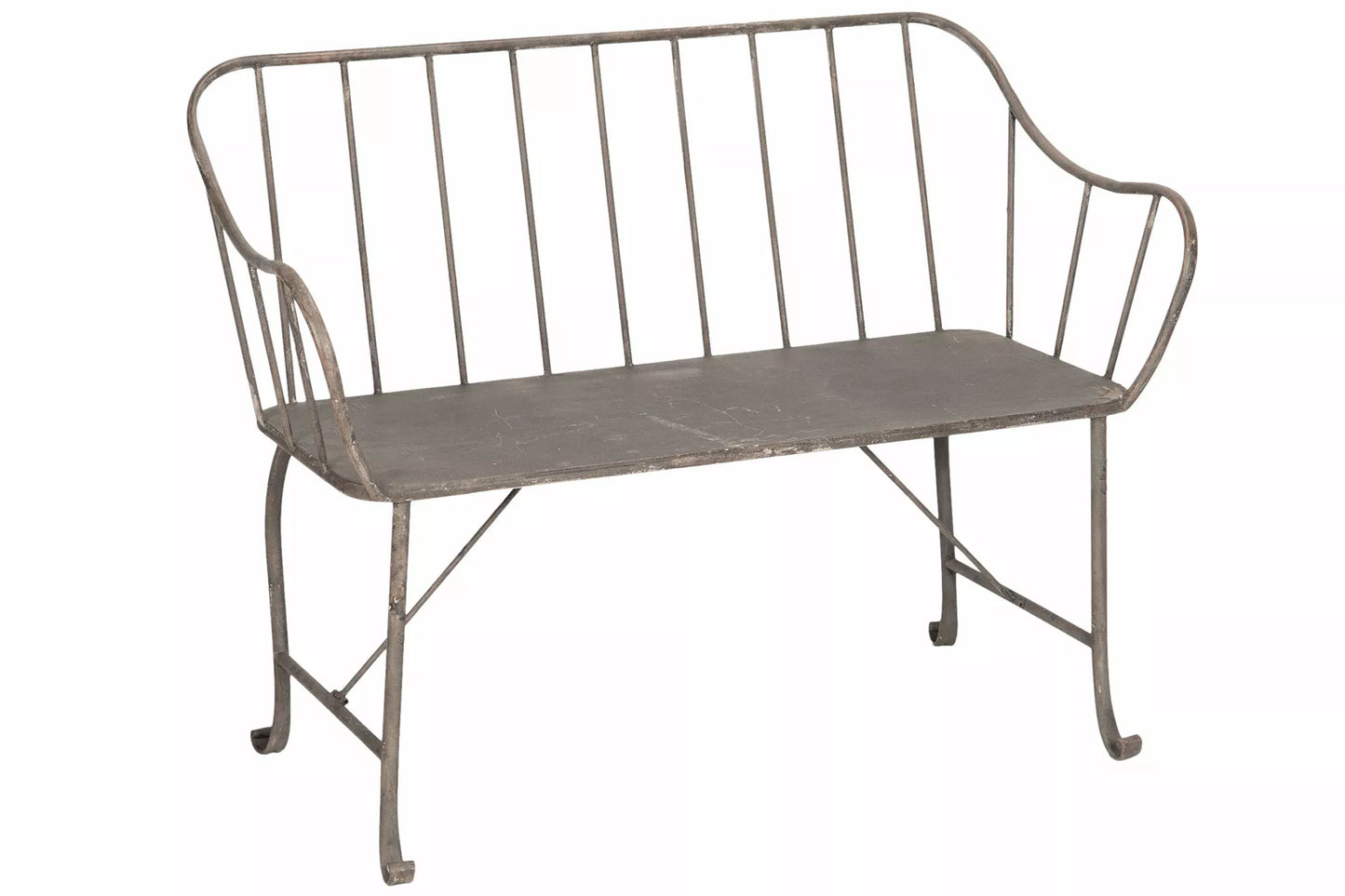 Trädgårdsbänk Ribba Metall 110x49x85cm I lager: Vecka 9