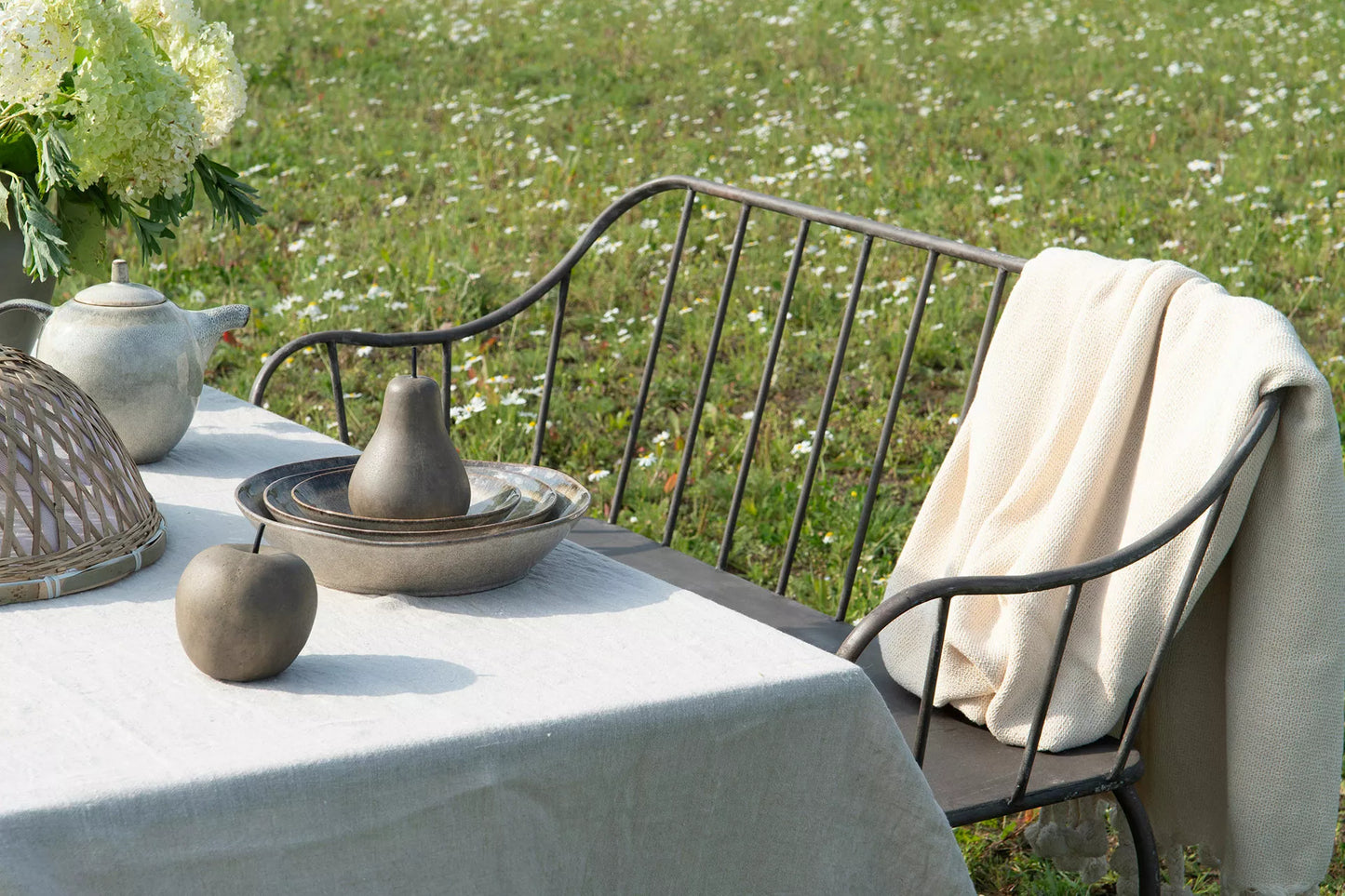 Trädgårdsbänk Ribba Metall 110x49x85cm I lager: Vecka 9