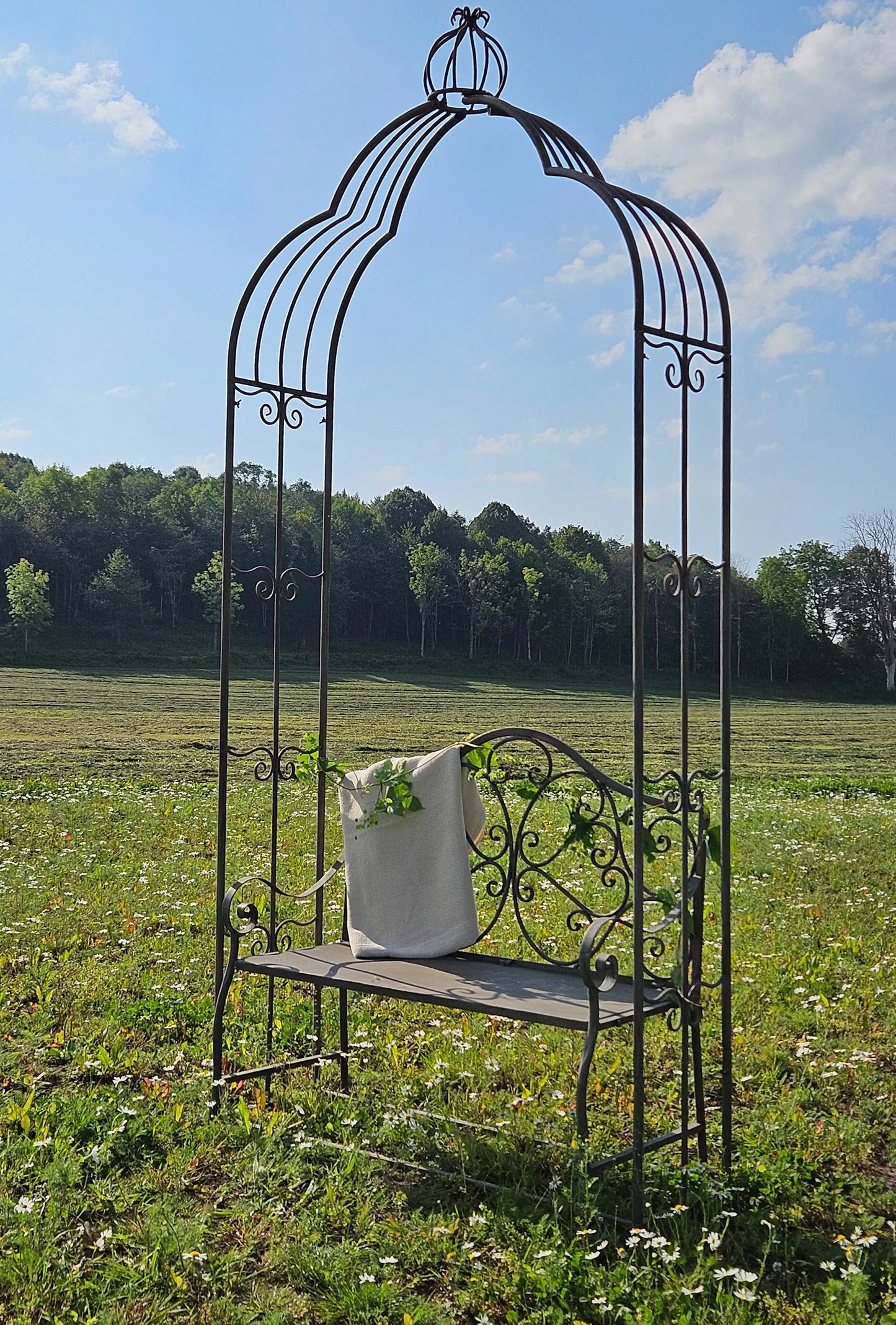 Trädgårdsbänk Ro Metall 105x53x98cm I lager: Vecka 9