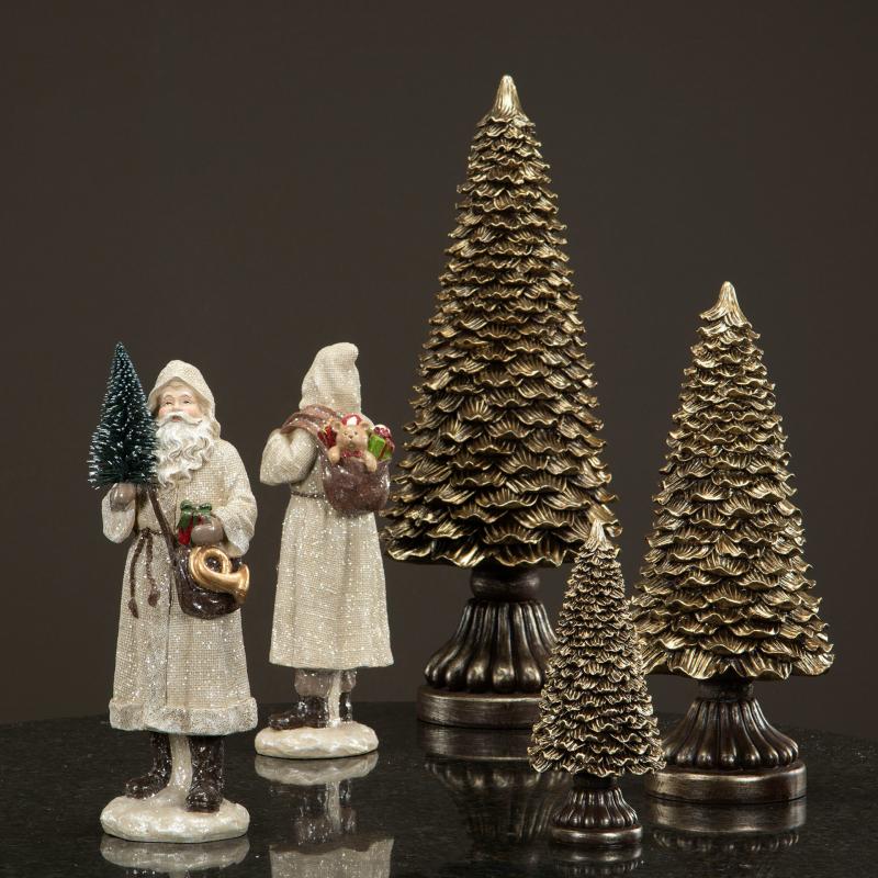 Juldekoration Inomhus Tomte/Jute Glitter Poly Mix 10,5x9,5x34cm 2-pack