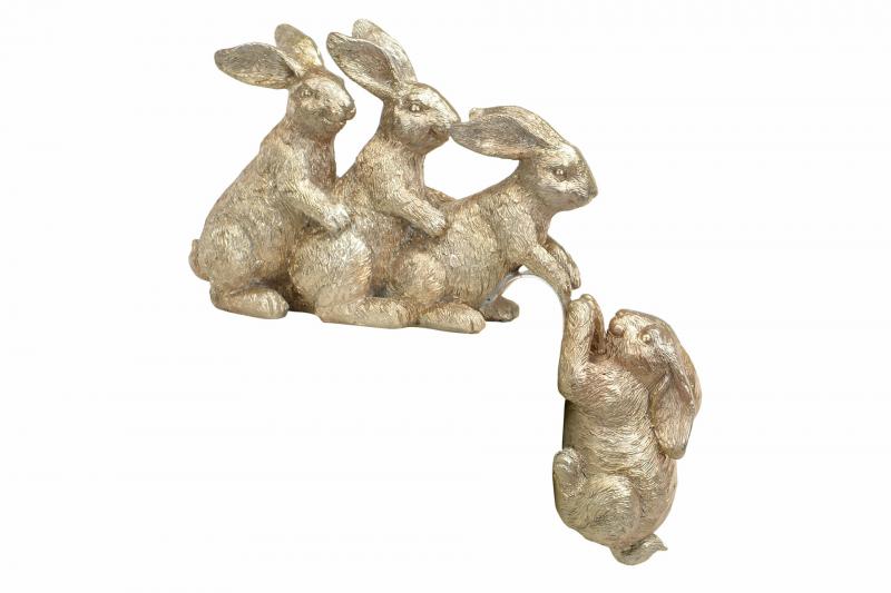 Påskdekoration Hare Vänner Poly 20x5,2x18,5cm