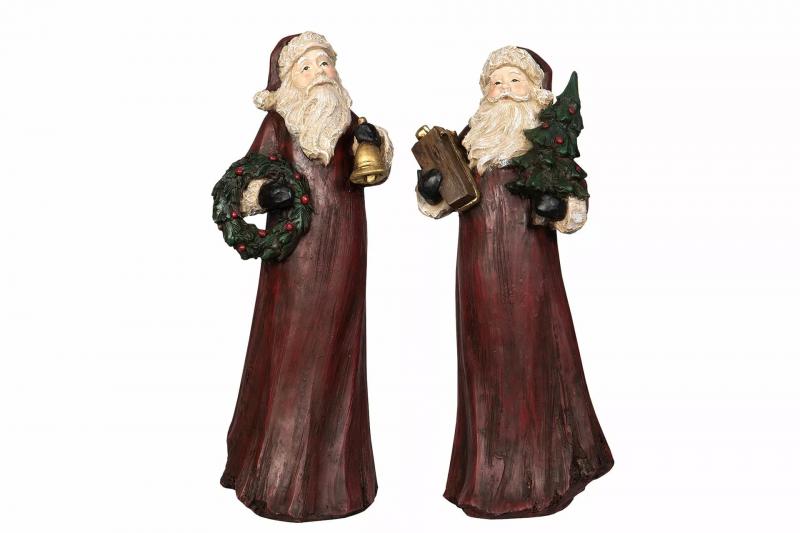 Juldekoration Inomhus Tomte 2-pack Rustik Röd Mix 37cm