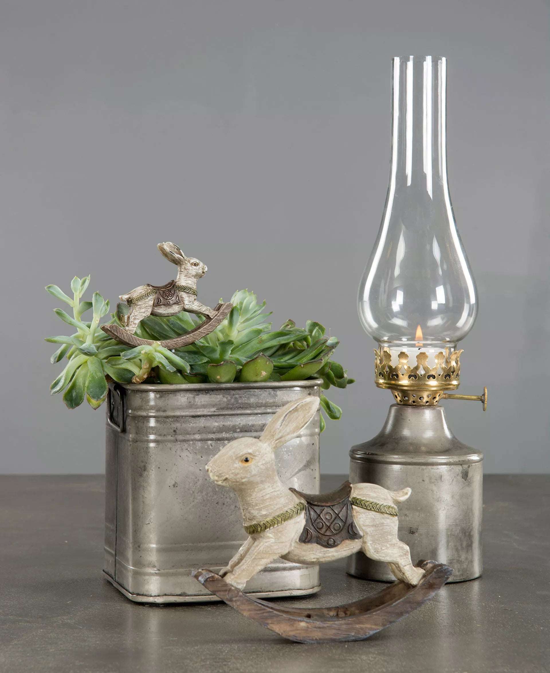 Ljuslykta Lampa till värmeljus Cloudu Rusty Iris Ø9x35cm