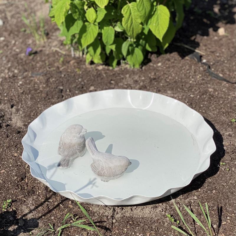 Dekorativt Fat Bricka Fat Plisse Emalj Shell Ø45x7cm