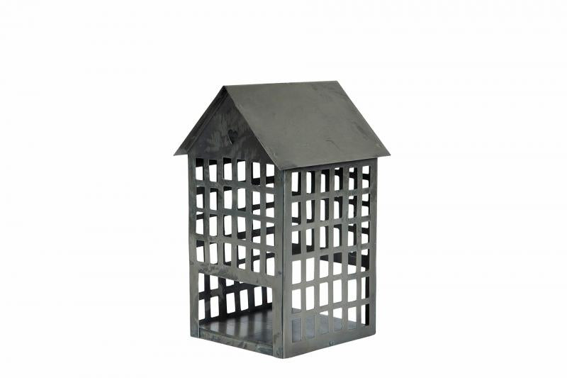 Ljusstake Ljushus Metall Old Grey 10x11x17.5cm