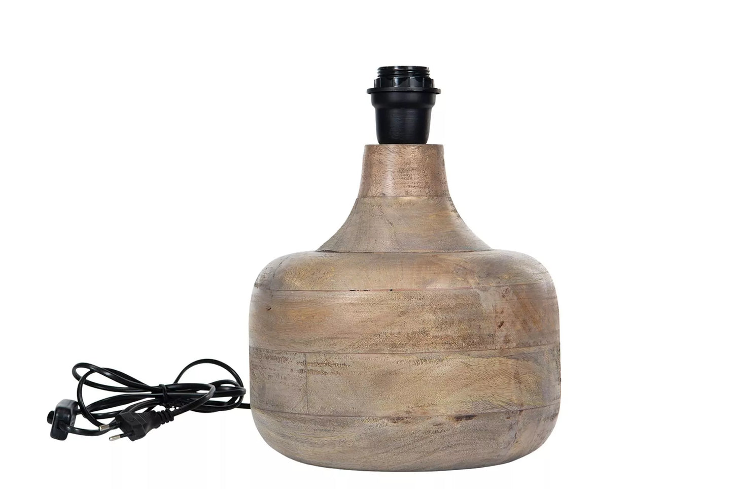 Bordslampa Lampfot Form Antik Trä Ø26x22cm