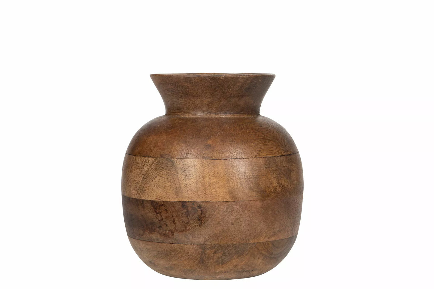 Dekorativ Vas Lucky Trä Brun Ø18x21cm