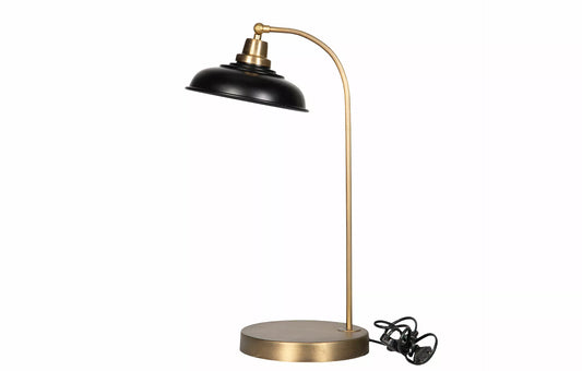 Bordslampa Noa Emalj Svart 30x52cm