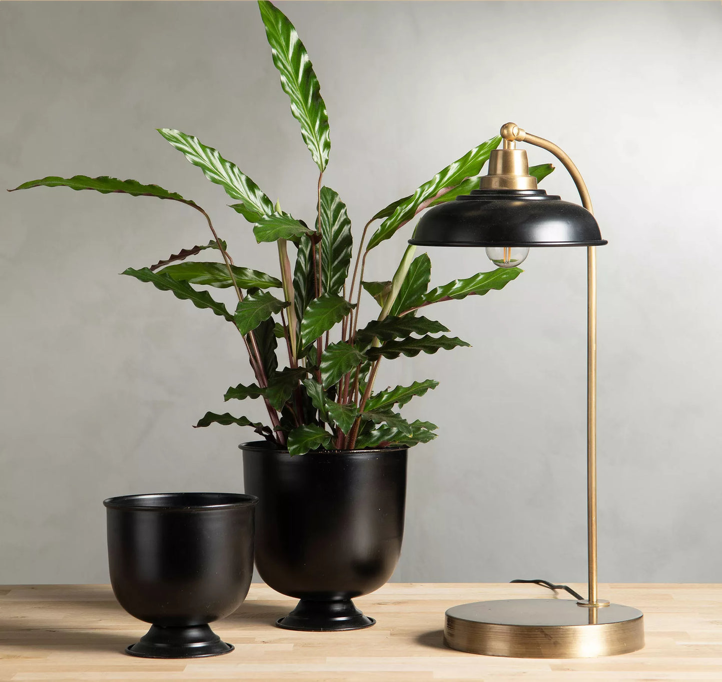 Bordslampa Noa Emalj Svart 30x52cm