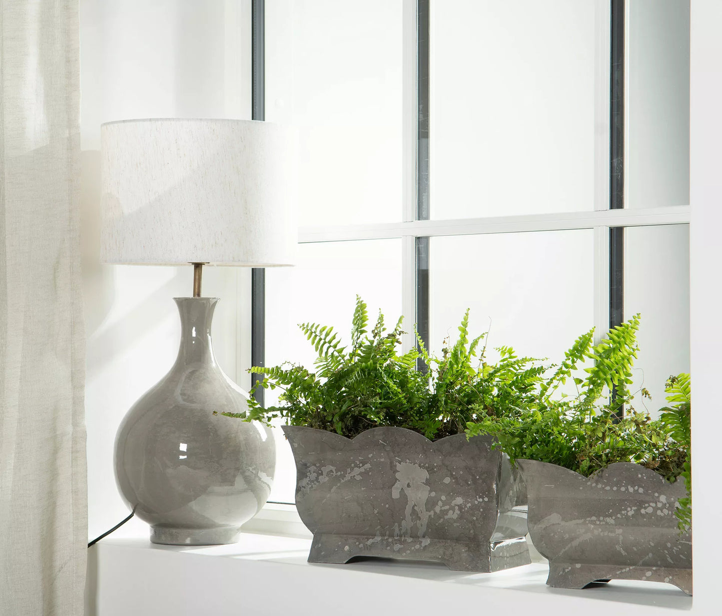 Bordslampa Larissa Greige 25x50cm