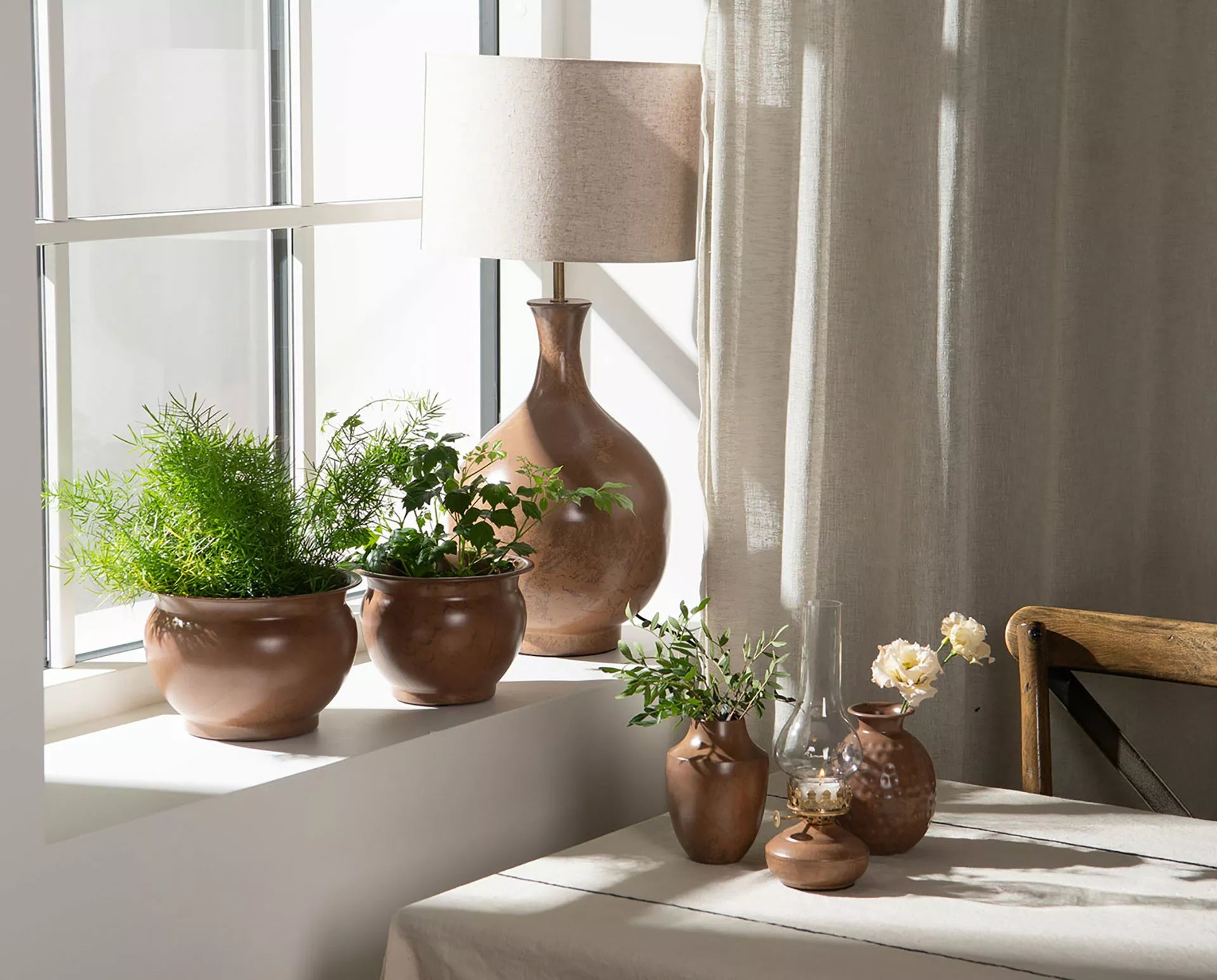 Bordslampa Lampfot Larissa Clay 25x50cm I lager: Vecka  23