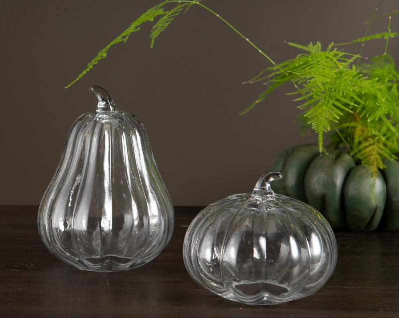 Dekoration Pumpa Glas Rund Klar 14,5x12cm