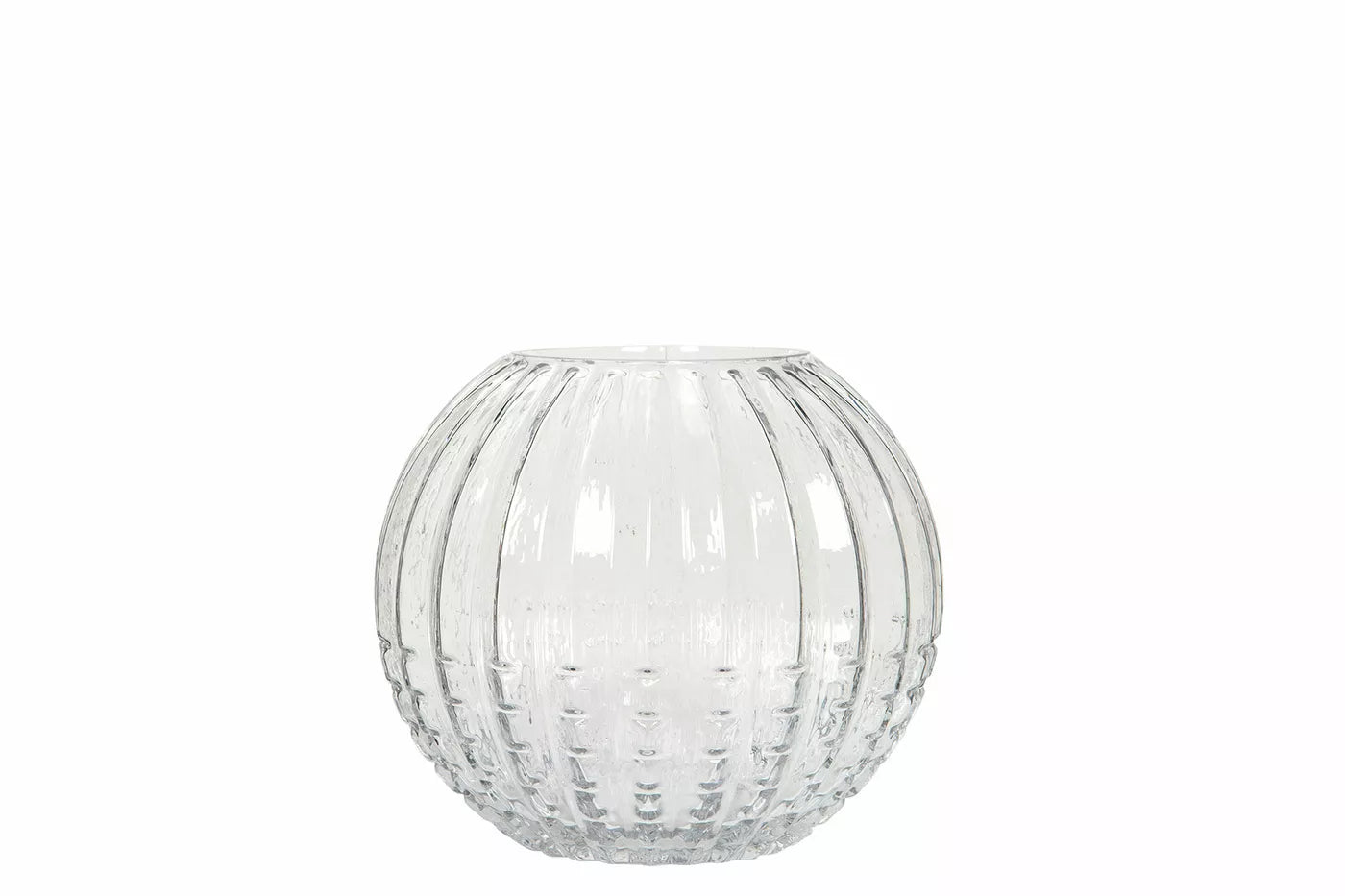 Dekorativ Vas Glas Allium Klar Ø20x10x18cm