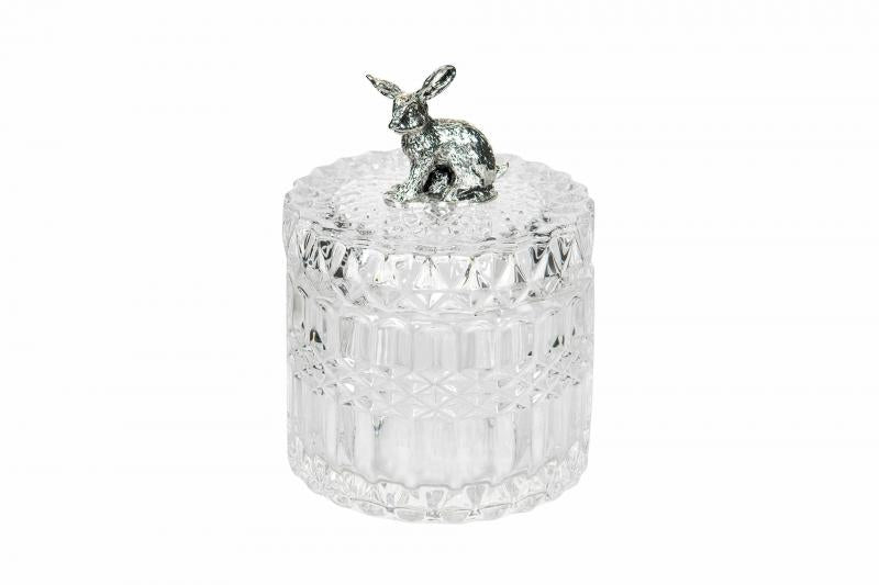 Påskdekoration Dekorativ Glasburk Kanin Ø9x13,5cm