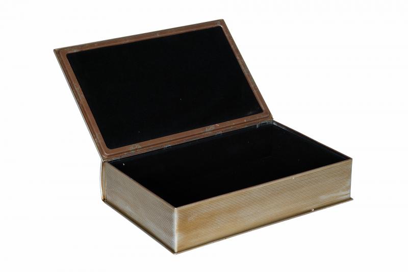 Dekoration Boklåda Golden Metall 16x5x26cm