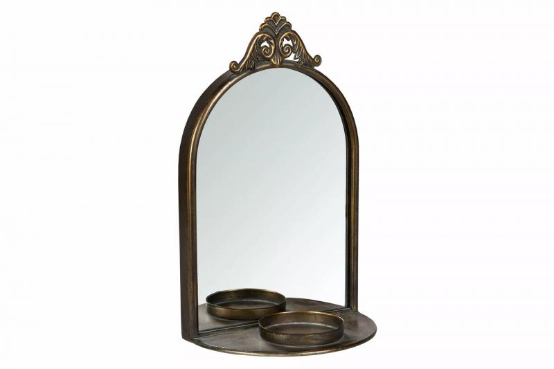 Ljusstake Vägg Antik Mässing 20x12x35cm HH