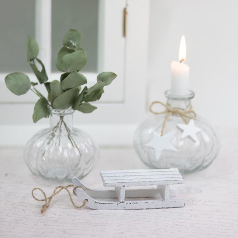 Juldekoration Inomhus Kälke i trä 12,5 cm