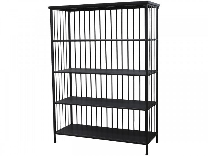 Hylla Bokhylla 4 hyllor H132 / L97 / B38 cm antik svart drop