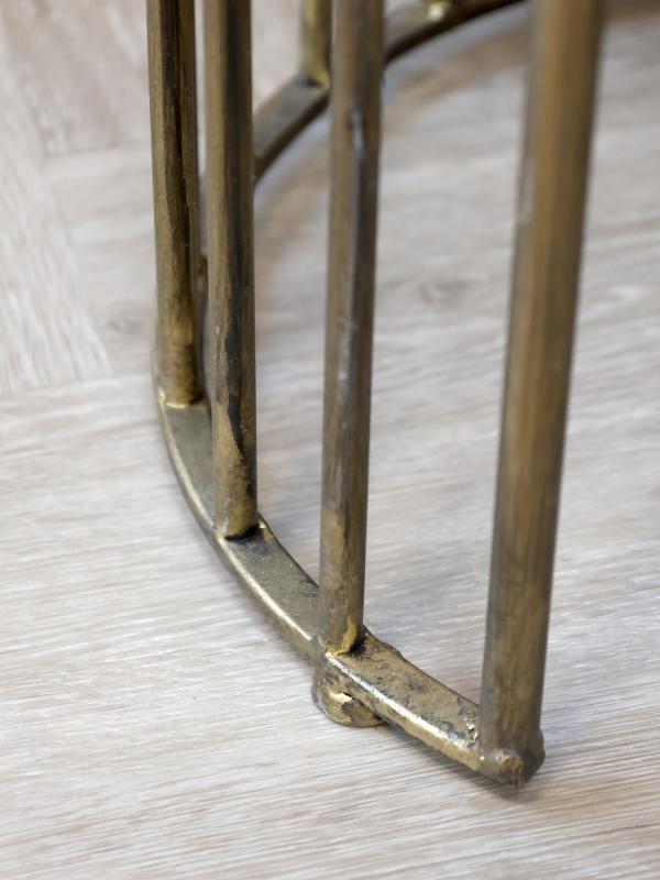 Hylla Bokhylla med 3 hyllplan H186,5/L167/B38 cm antik mässing drop