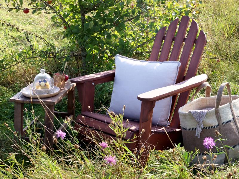 Trädgårdsmöbel Stol hopfällbar trä natur H97/L73/W87 cm drop