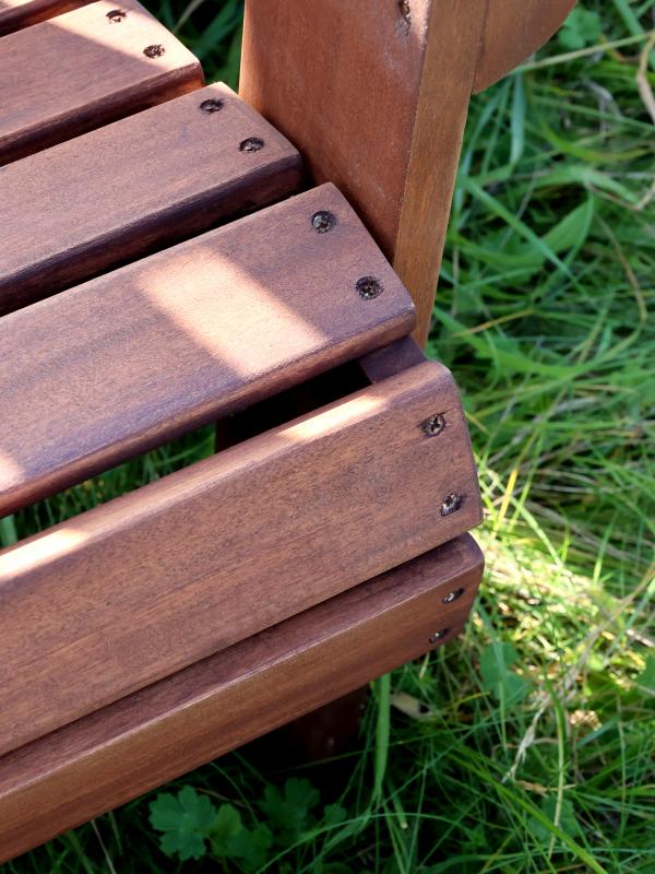 Trädgårdsmöbel Stol hopfällbar trä natur H97/L73/W87 cm drop