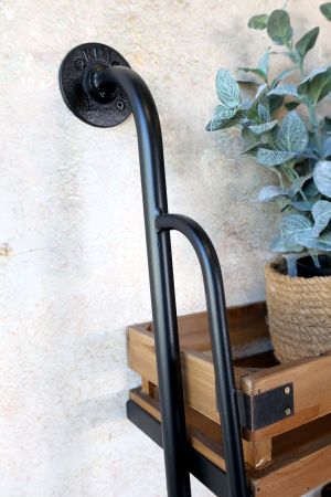 Vägghylla med 4 hyllplan H179,5/L70/B38 cm natur drop