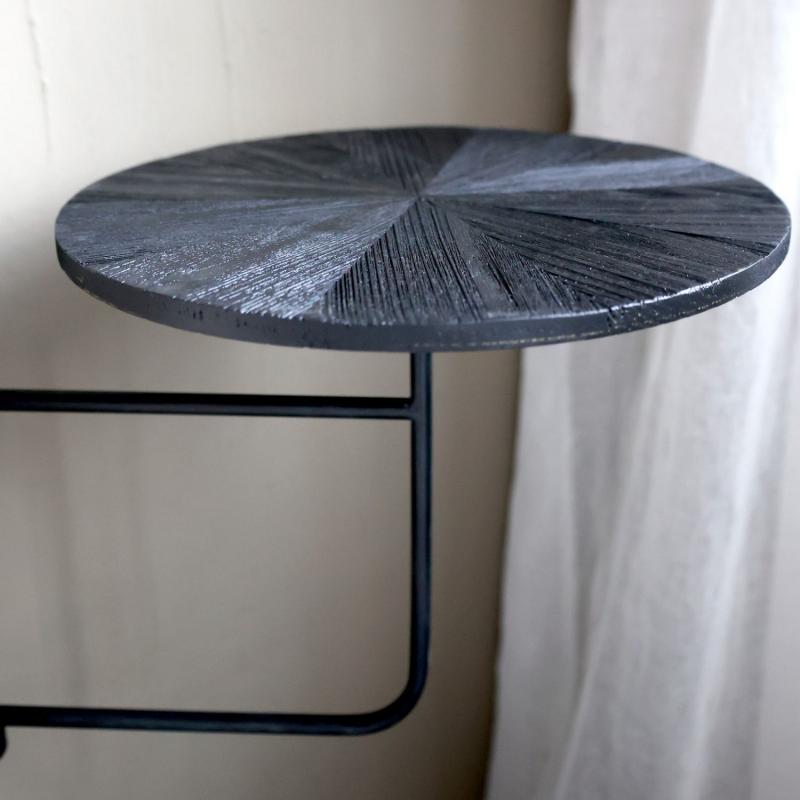 Sidobord för vägg H40,5/Ø30 cm kol