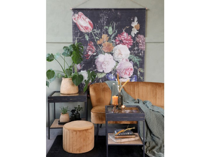 Sidobord med förvaringsutrymme H62 / L51 / B54,5 cm antik svart