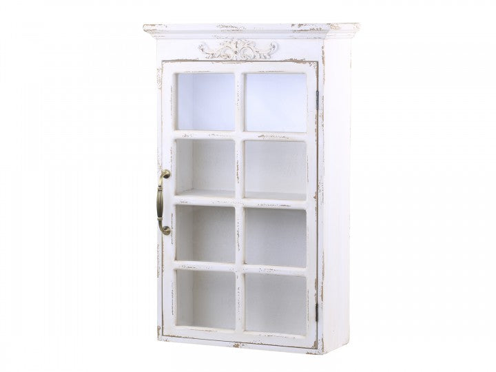 Väggskåp med dekor H70 / L44 / B17,5 cm antik creme