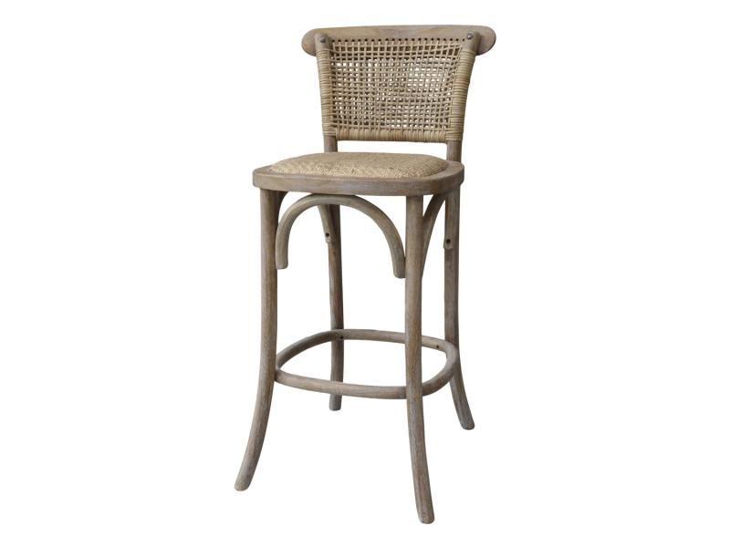 Barstol flätad sits & rygg H103 / L43,5 / B51,5 cm drop