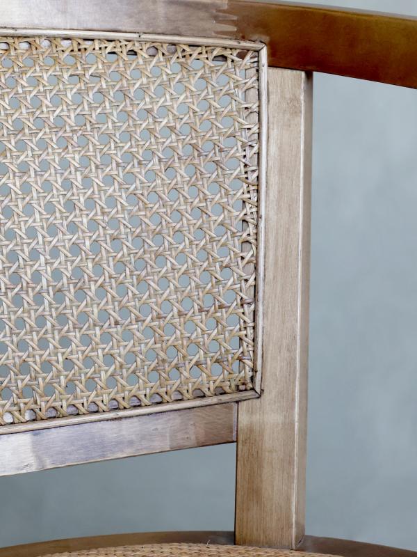 Stol Kontorsstol Fransk flätad sits & rygg H80/L60/B60 cm natur drop