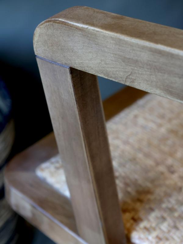 Stol Kontorsstol Fransk flätad sits & rygg H80/L60/B60 cm natur drop