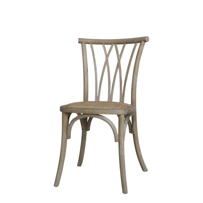 Stol Matstol 2-pack med flätad sits H89,5/L50,5/W53 cm naturlig drop