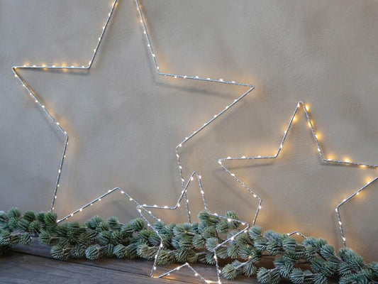 Belysning jul Battridriven Stjärna Ø22 cm silver