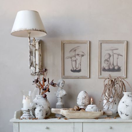 Vägglampa H56/L38/B63 cm antikcreme