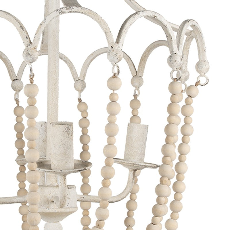 Taklampa Pendellampa 40x40x60 Cm E14 / Max 4x60W Vit Järn