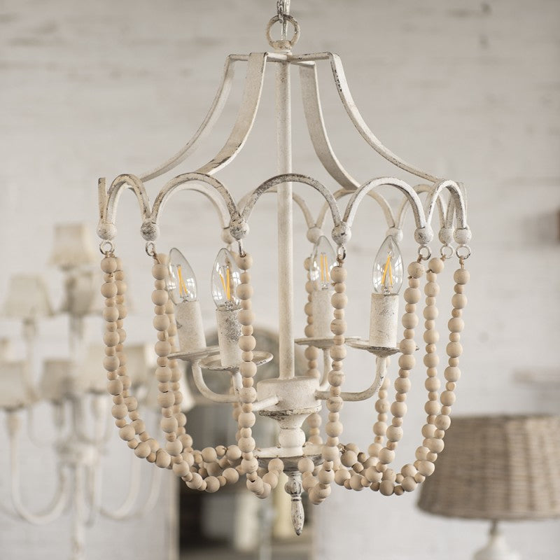 Taklampa Pendellampa 40x40x60 Cm E14 / Max 4x60W Vit Järn