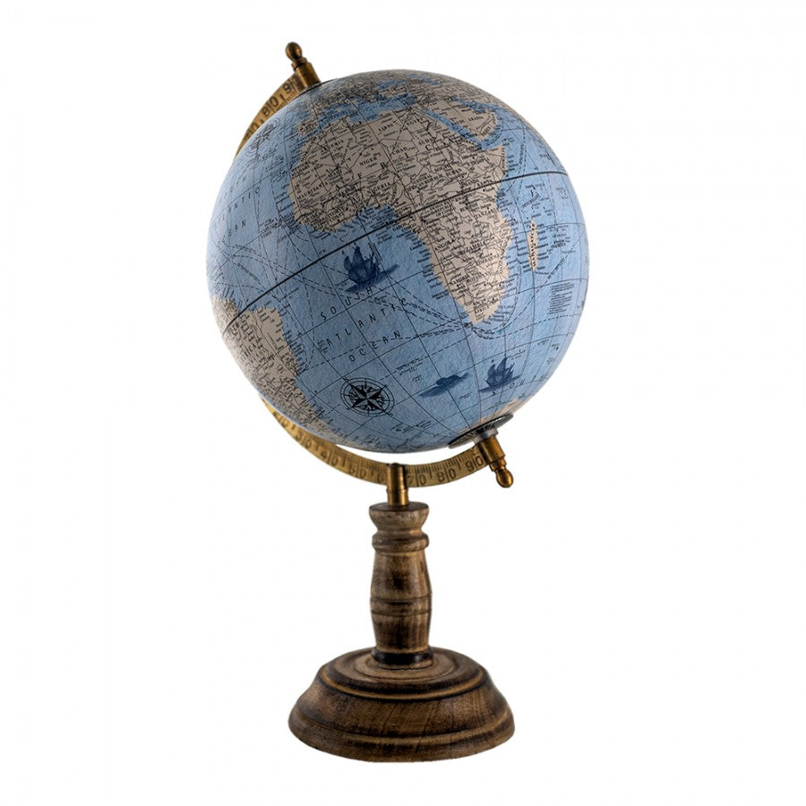 Dekoration Globus Globe Blå, Grå, Beige 22x22x37 cm