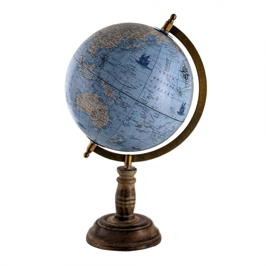 Dekoration Globus Globe Blå, Grå, Beige 22x22x37 cm
