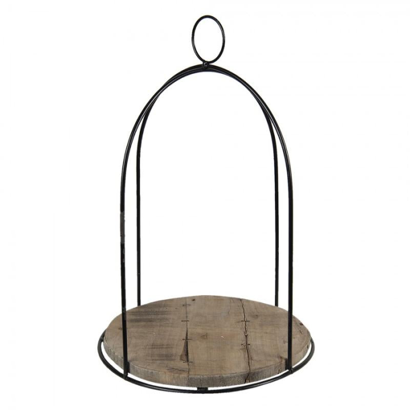 Blomställning Växthållare Ø 28x41 Cm Brunt trä Metall Rund