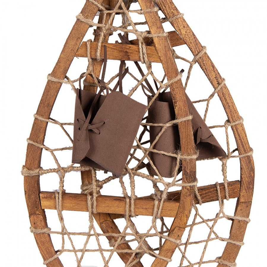 Juldekoration Innomhus Snöskor 55x22x5 cm Brunt trä