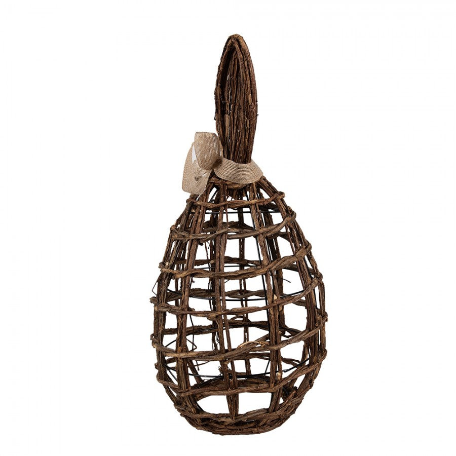 Påskdekoration Kanin 23x22x45 cm Brun Rotan Järn