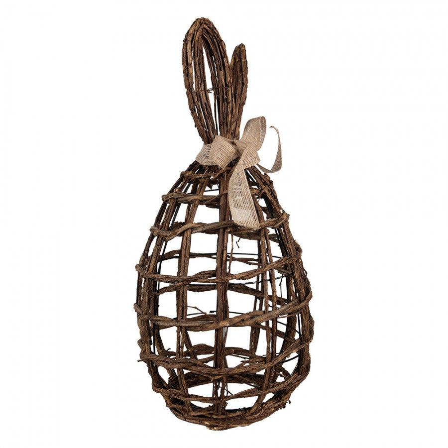 Påskdekoration Kanin 23x22x45 cm Brun Rotan Järn