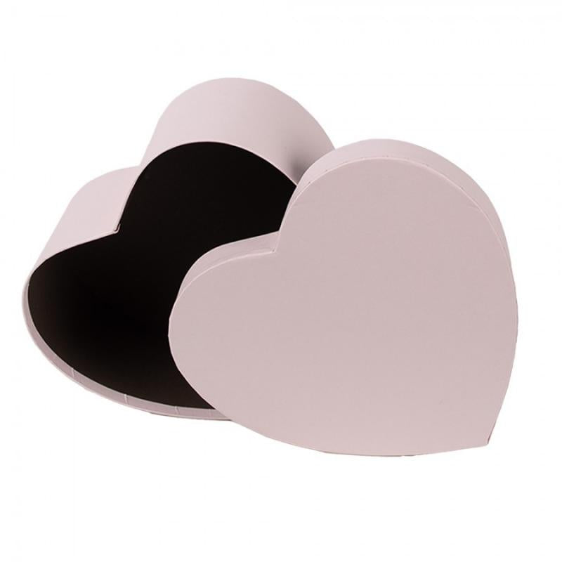 Förvaringslåda 3-pack 28x26x14 cm Rosa Kartong Hjärtformad
