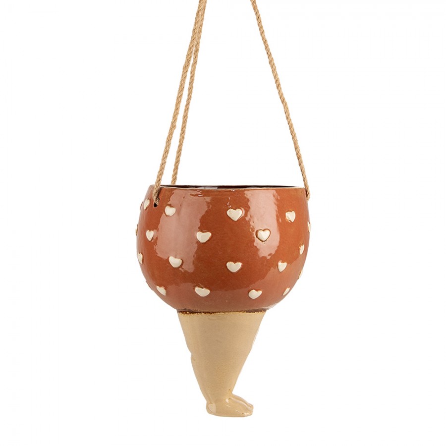 Blomkruka Inuti Rosa Beige 17x15x20 cm