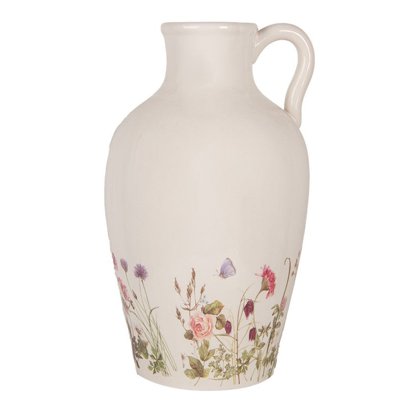 Dekorativ Vas Ø 30x50 cm Beige Rosa