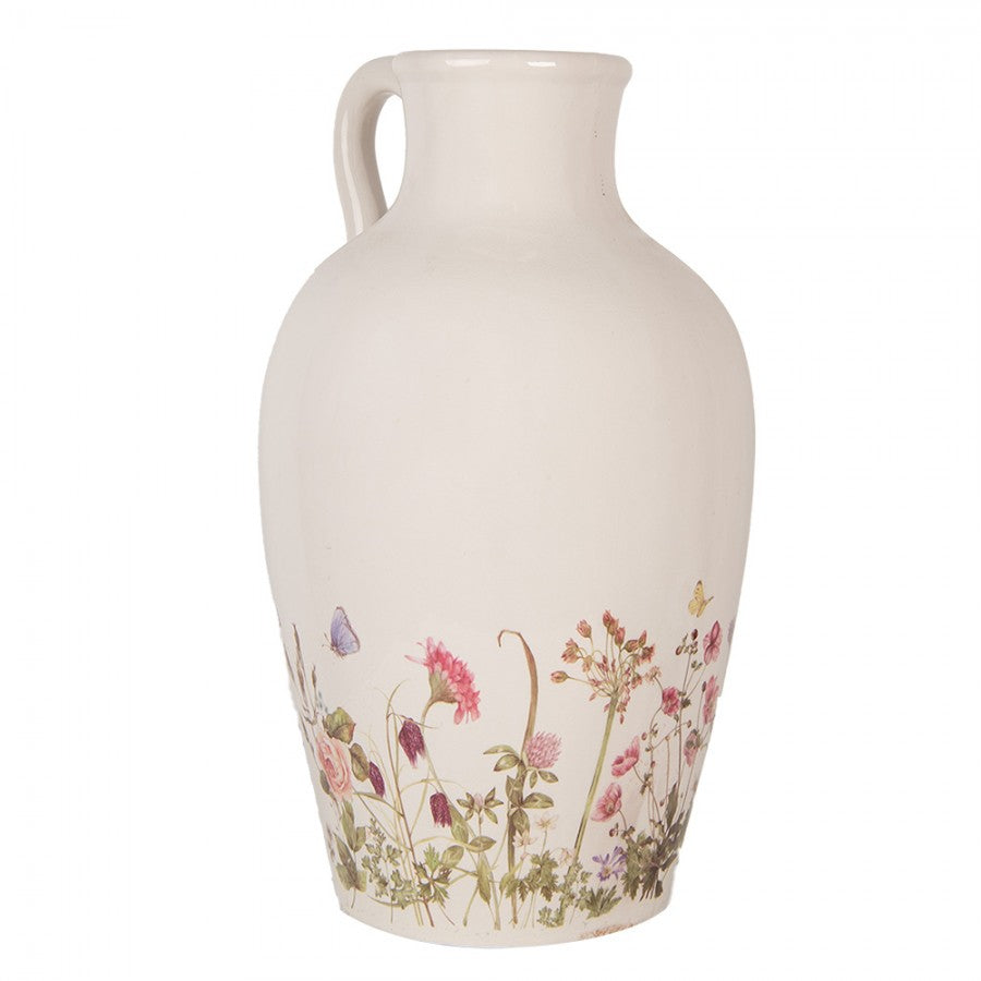 Dekorativ Vas Ø 30x50 cm Beige Rosa